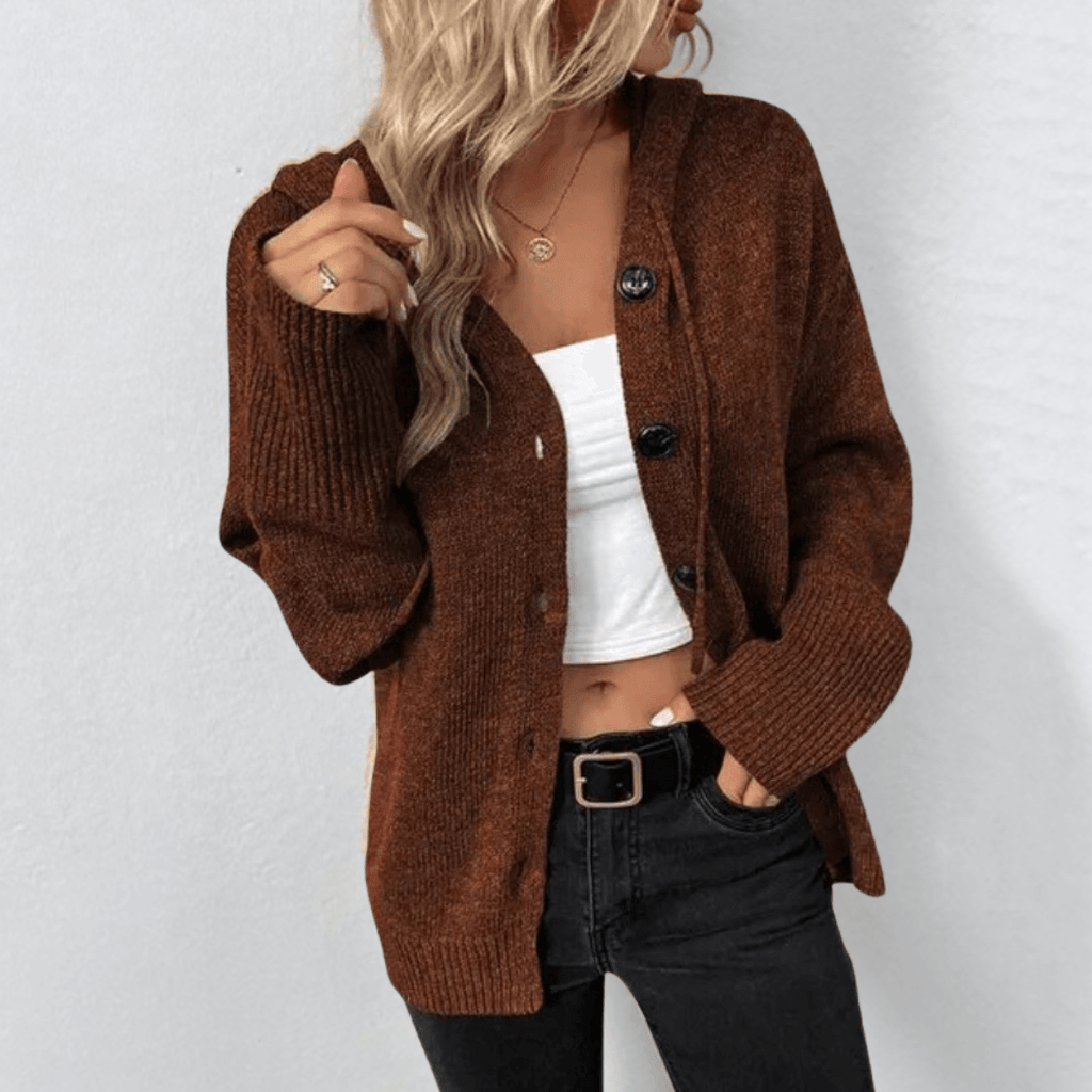 Julie | Women's Knitted Warm Cardigan | Button Down
